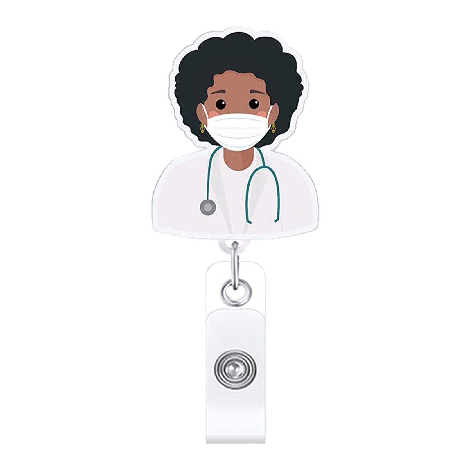 Llavero Retráctil De Acrílico Doctor Enfermera Al Por Mayor